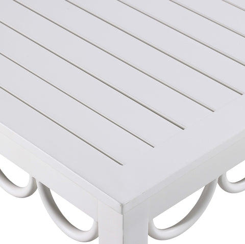 Veda White Aluminum Outdoor Patio Coffee Table, 1 Piece