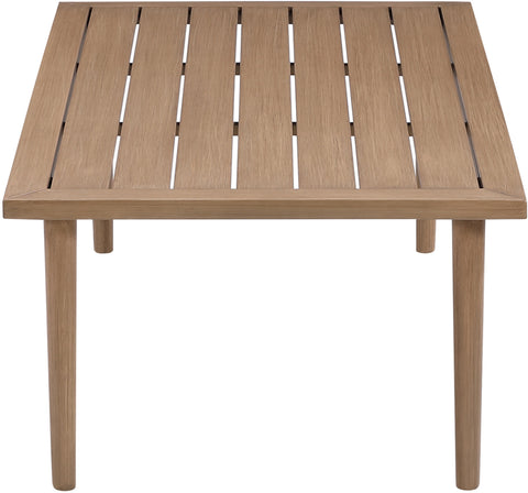 Mira Natural Aluminum Outdoor Patio Coffee Table, 1 Piece