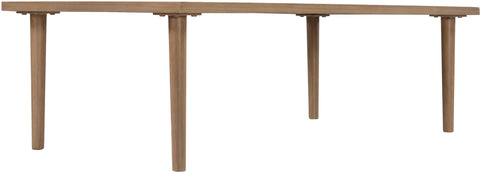Mira Natural Aluminum Outdoor Patio Coffee Table, 1 Piece
