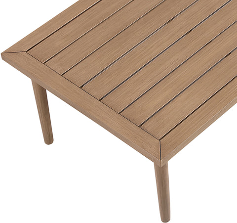 Mira Natural Aluminum Outdoor Patio Coffee Table, 1 Piece