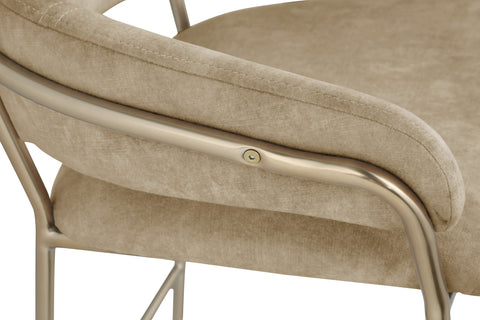 Limitless Beige Velvet Counter Stool C