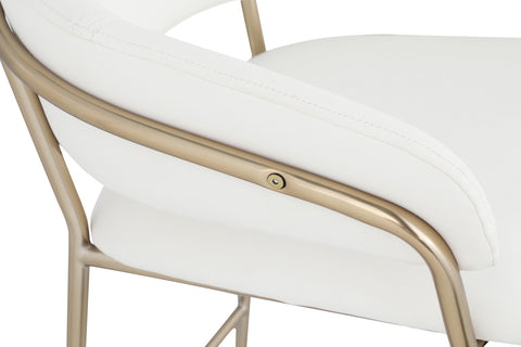 Limitless Cream Faux Leather Counter Stool C