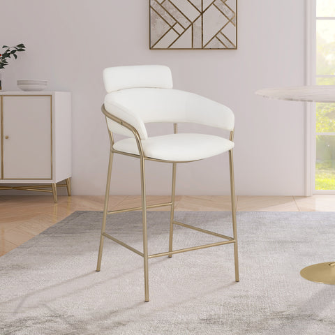 Limitless Cream Faux Leather Counter Stool C