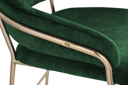 Limitless Green Velvet Counter Stool C