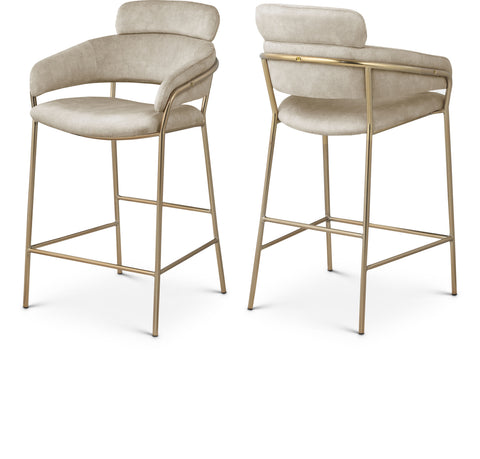 Urban Stone Velvet Upholstered Counter Stool, 1 Piece