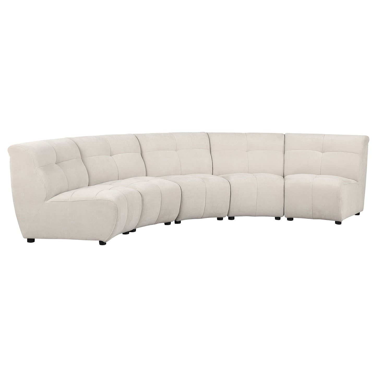 ashlyn 5-piece upholstered modular sectional sofa ivoryivory