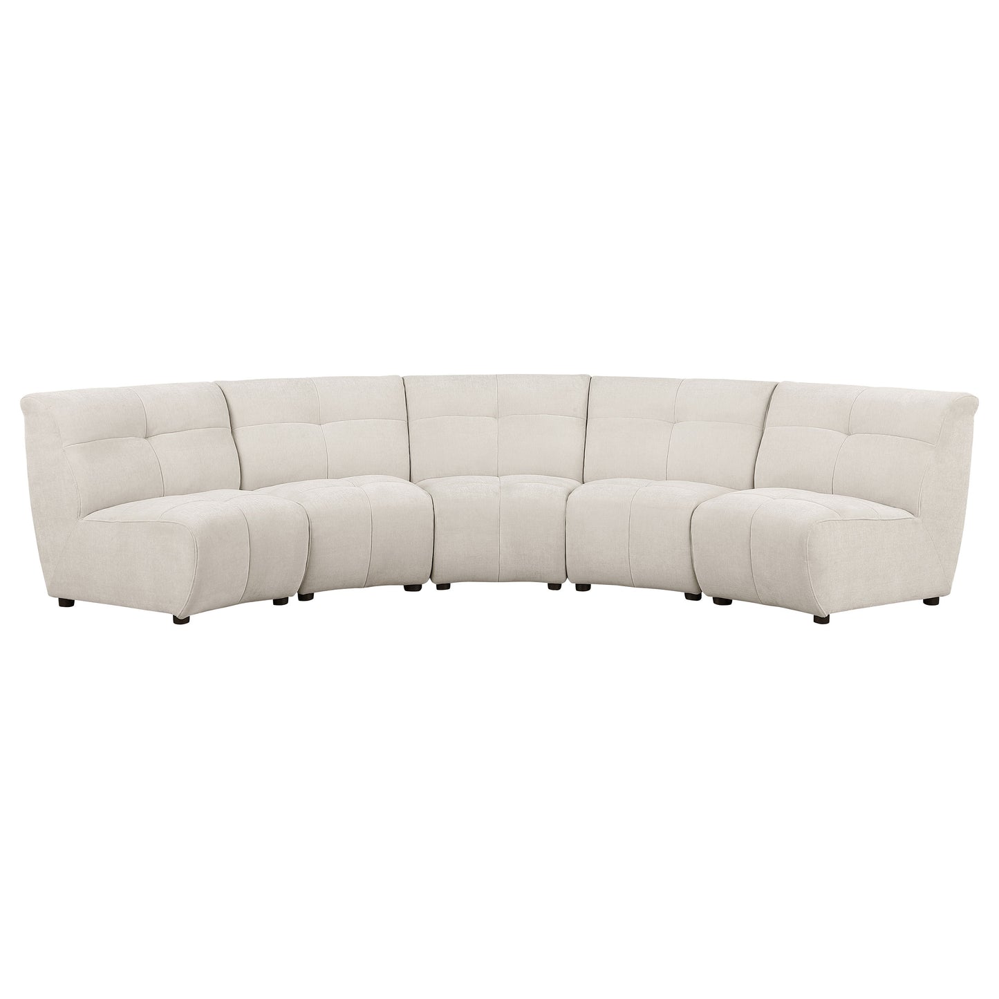 ashlyn 5-piece upholstered modular sectional sofa ivoryivory