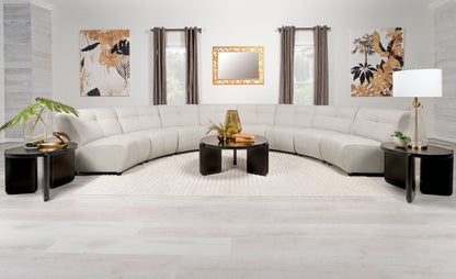 7.5" 8-piece Upholstered Modular Sectional Sofa Ivory