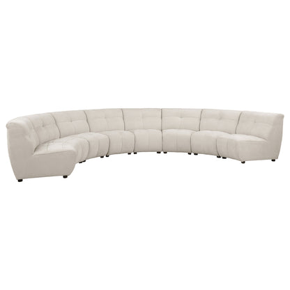 7.5" 8-piece Upholstered Modular Sectional Sofa Ivory