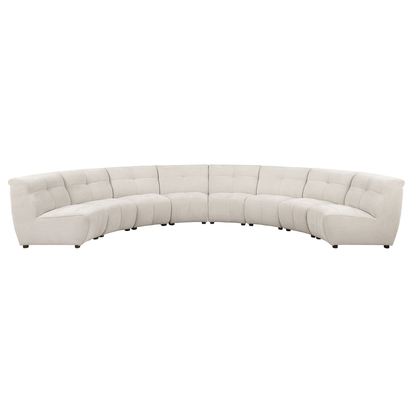 7.5" 8-piece upholstered modular sectional sofa ivory