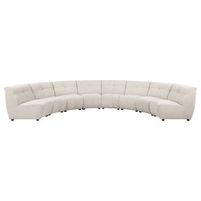 7.5" 8-piece Upholstered Modular Sectional Sofa Ivory