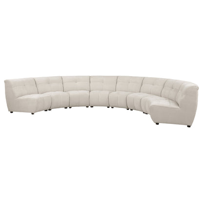 7.5" 8-piece Upholstered Modular Sectional Sofa Ivory