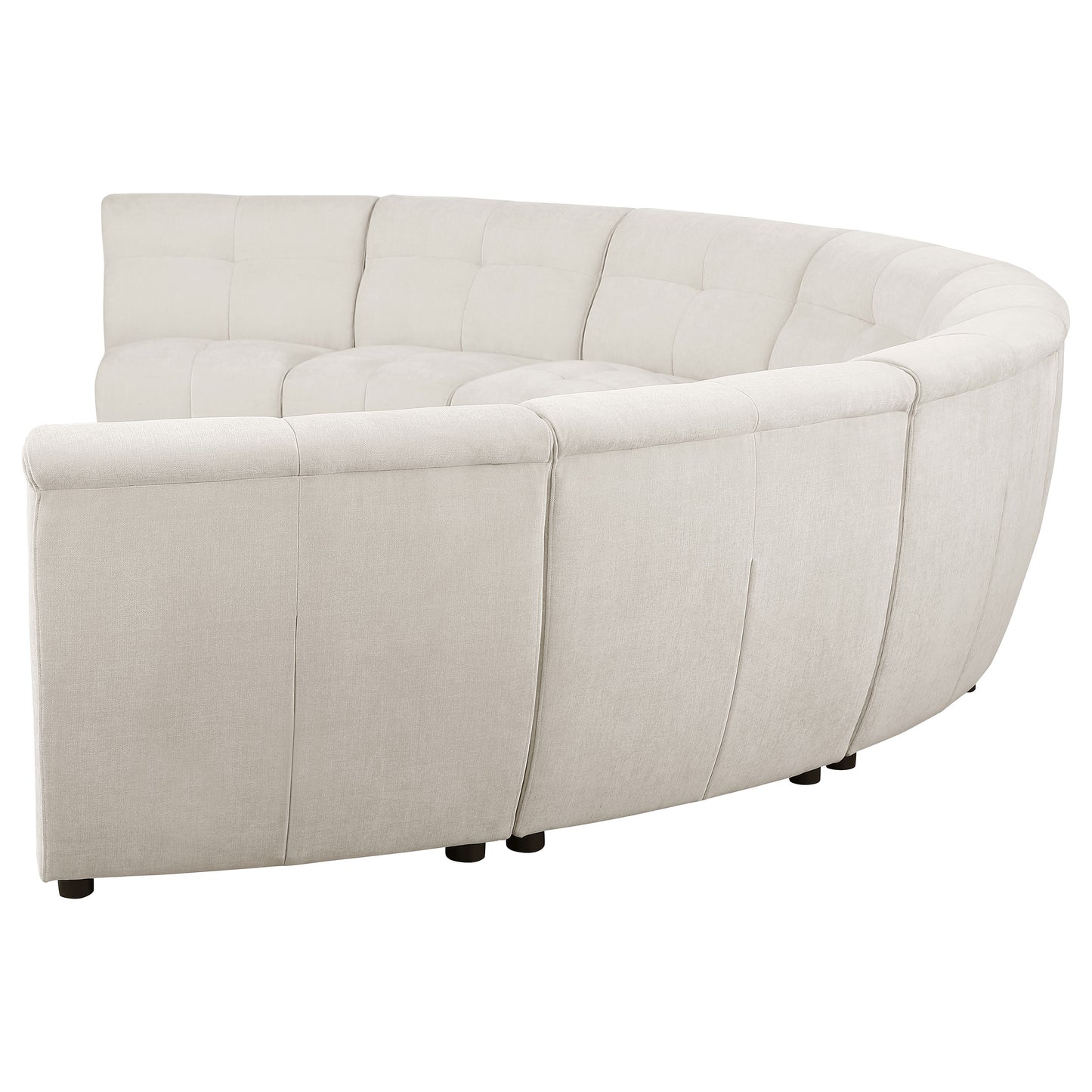 7.5" 8-piece upholstered modular sectional sofa ivory