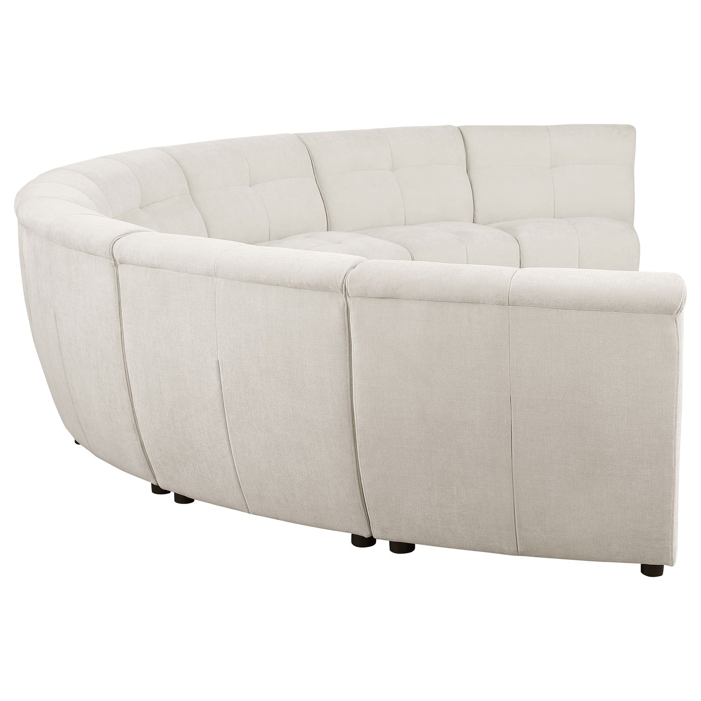 7.5" 8-piece upholstered modular sectional sofa ivory