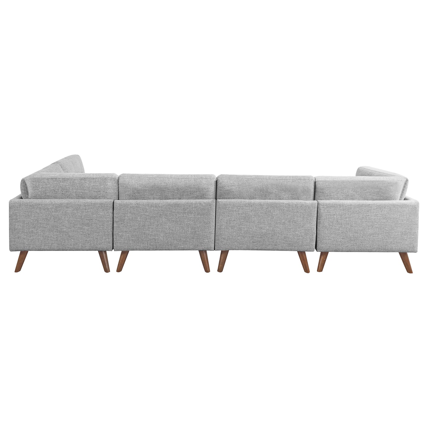 camden 6-piece upholstered modular sectional sofa grey