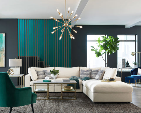 Imez 5-piece Upholstered Modular Sectional Sofa BeigeBeige