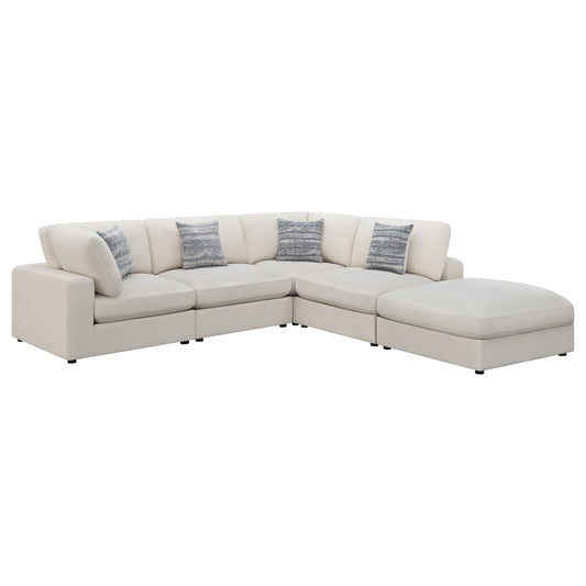 Imez 5-piece Upholstered Modular Sectional Sofa BeigeBeige