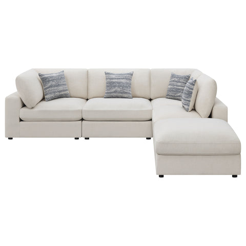 Imez 5-piece Upholstered Modular Sectional Sofa BeigeBeige