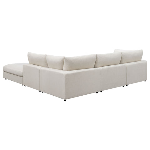 Imez 5-piece Upholstered Modular Sectional Sofa BeigeBeige