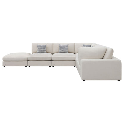 Acadia 6-piece Upholstered Modular Sectional Sofa Beige