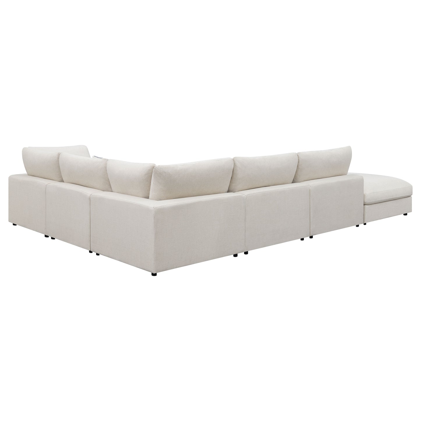 acadia 6-piece upholstered modular sectional sofa beige