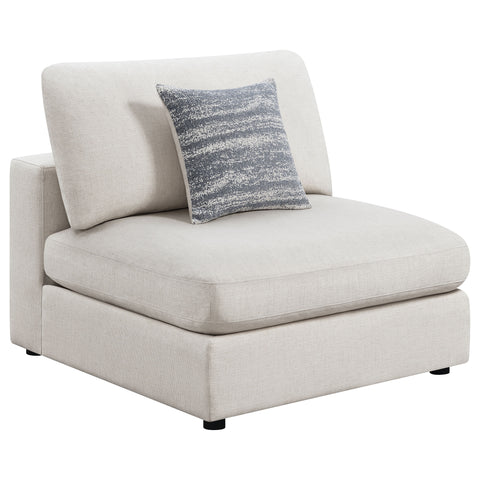 Imez Upholstered Armless Chair BeigeBeige