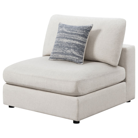 Imez Upholstered Armless Chair BeigeBeige