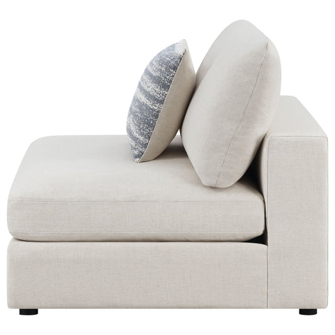 Imez Upholstered Armless Chair BeigeBeige