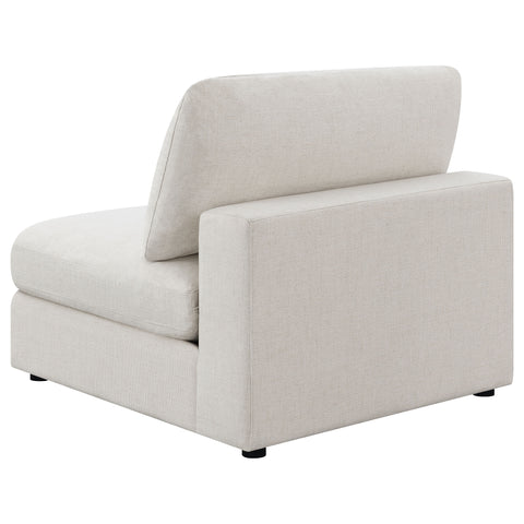 Imez Upholstered Armless Chair BeigeBeige