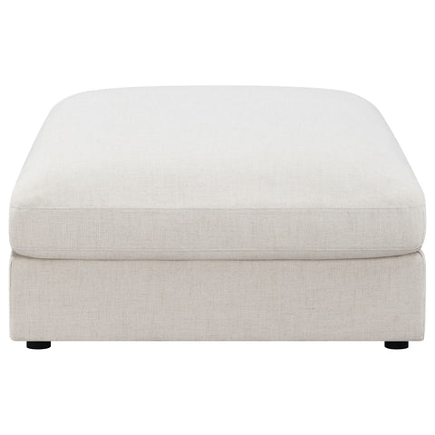 Imez Square Upholstered Ottoman BeigeBeige