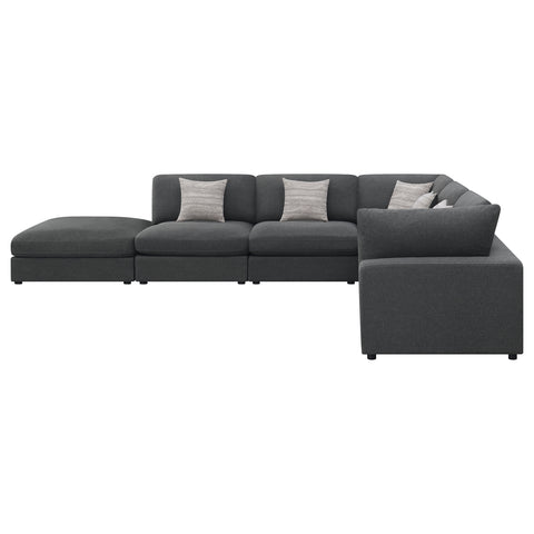 Imez 6-piece Upholstered Modular Sectional Sofa CharcoalCharcoal