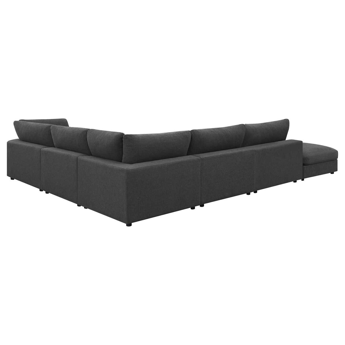 acadia 6-piece upholstered modular sectional sofa charcoal