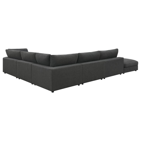 Imez 6-piece Upholstered Modular Sectional Sofa CharcoalCharcoal