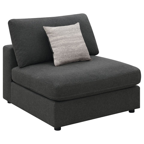 Imez Upholstered Armless Chair CharcoalCharcoal