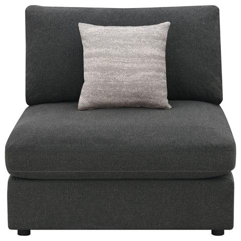 Imez Upholstered Armless Chair CharcoalCharcoal