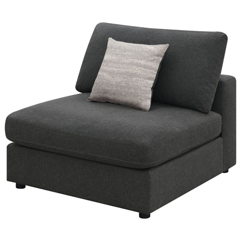 Imez Upholstered Armless Chair CharcoalCharcoal