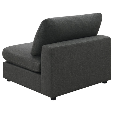 Imez Upholstered Armless Chair CharcoalCharcoal
