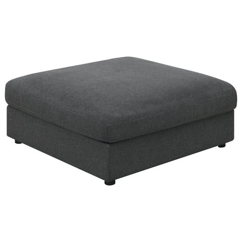 Imez Square Upholstered Ottoman CharcoalCharcoal