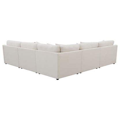 Shawna 6-piece Upholstered Modular Sectional Sofa Ivory