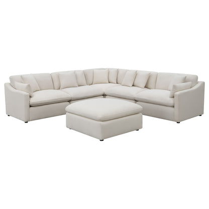 Shawna 6-piece Upholstered Modular Sectional Sofa Ivory