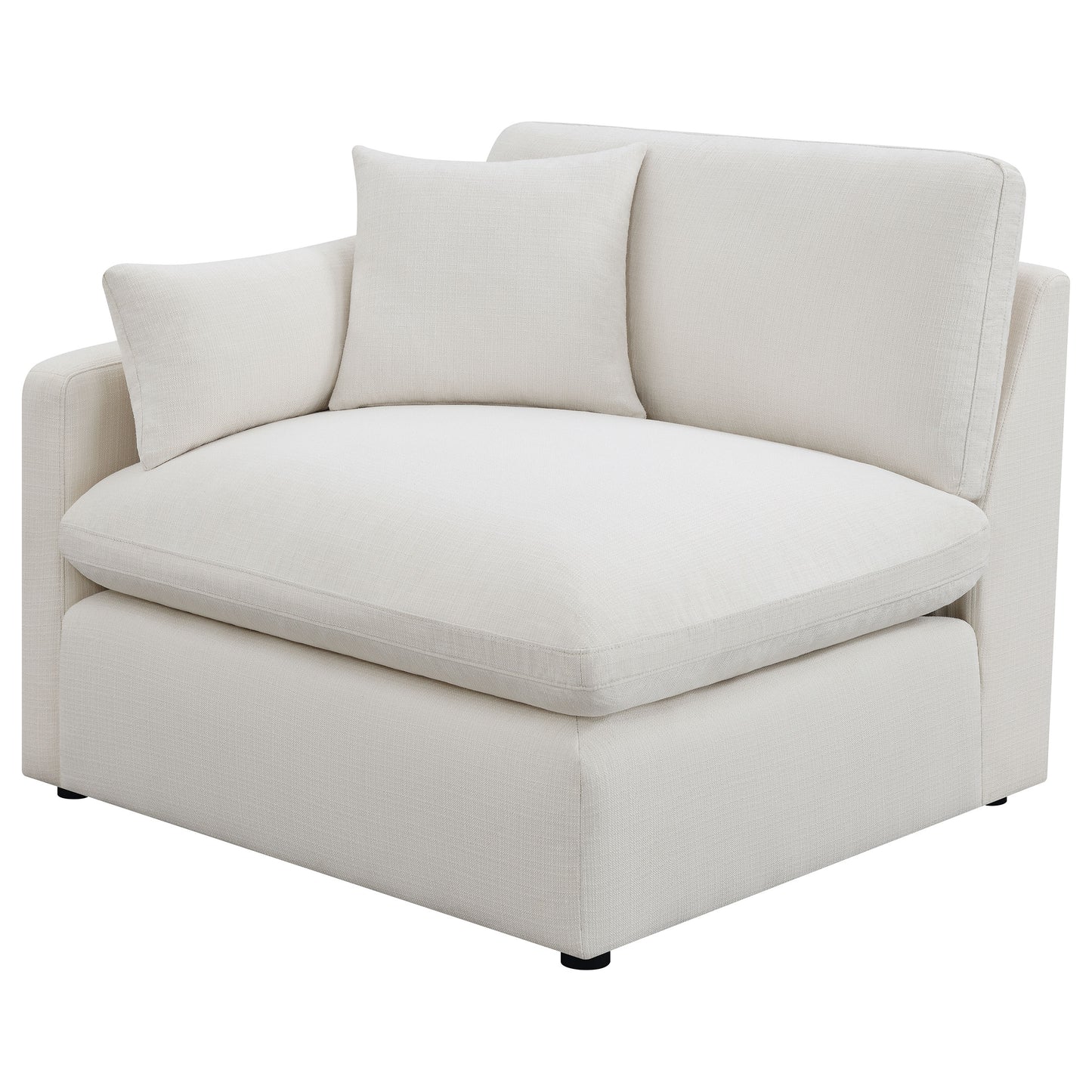 shawna 6-piece upholstered modular sectional sofa ivory