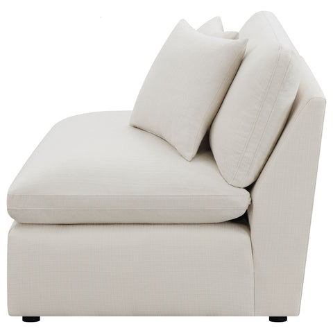Georgina Upholstered Armless Chair IvoryIvory