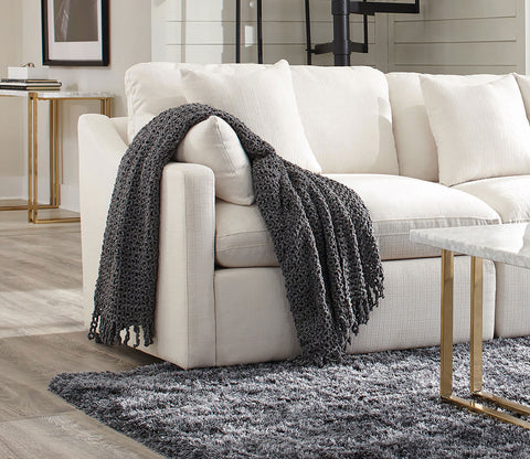 Georgina Upholstered LAF Chair IvoryIvory