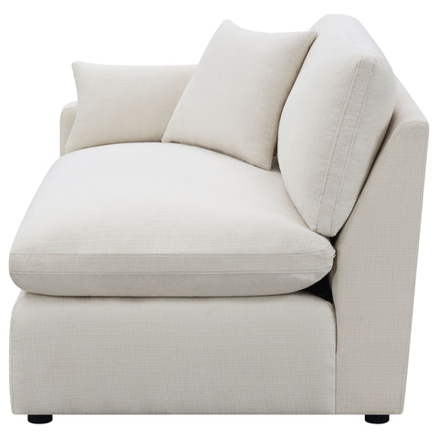 Georgina Upholstered LAF Chair IvoryIvory