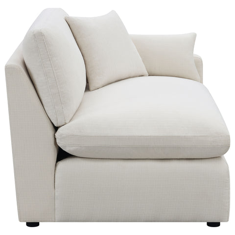 Georgina Upholstered LAF Chair IvoryIvory