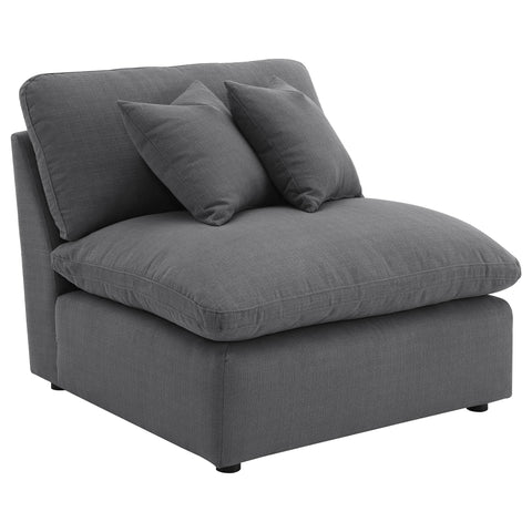 Destino 5-piece Upholstered Modular Sectional Sofa Charcoal