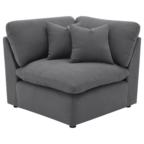 Destino 5-piece Upholstered Modular Sectional Sofa Charcoal