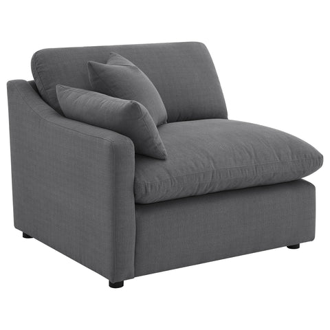 Destino 5-piece Upholstered Modular Sectional Sofa Charcoal