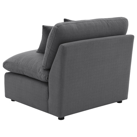 Georgina Upholstered Armless Chair CharcoalCharcoal