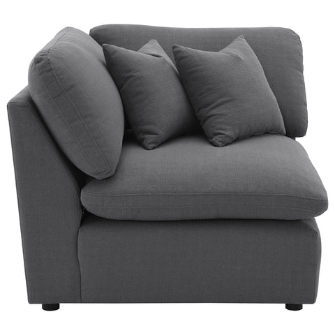Miley Upholstered Corner Charcoal